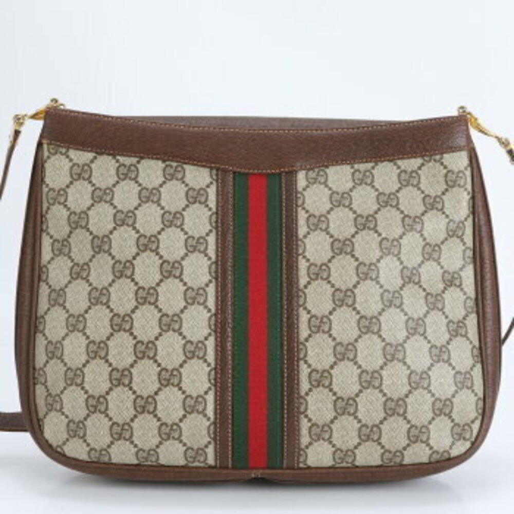 Gucci GG Supreme Sherry Leather Shoulder Bag Tote - Picture 2 of 9